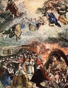 GRECO, El Adoration of the Name of Jesus (Dream of Philip II) dfh oil